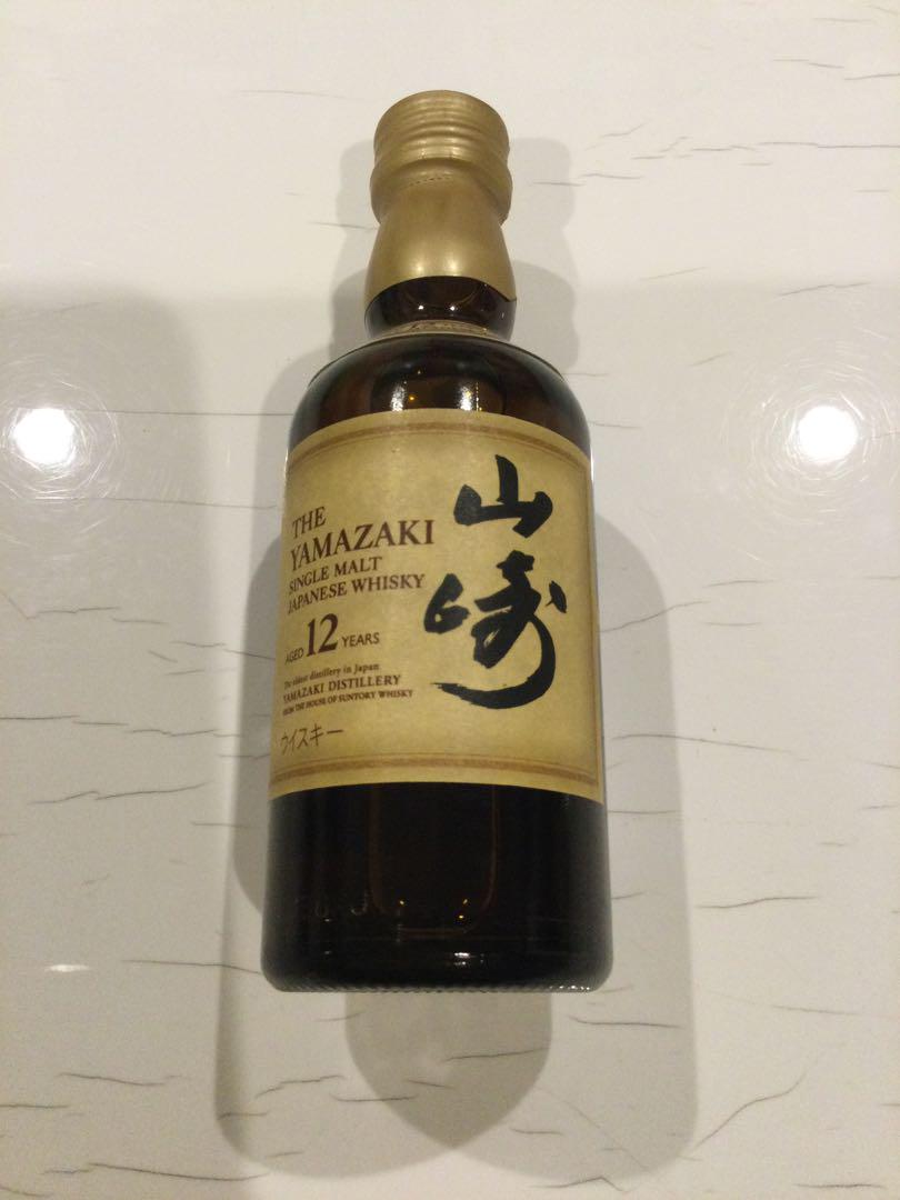 サントリーシングルモルトウイスキー山崎１２年ミニチュアボトル（５０ml)瓶６本