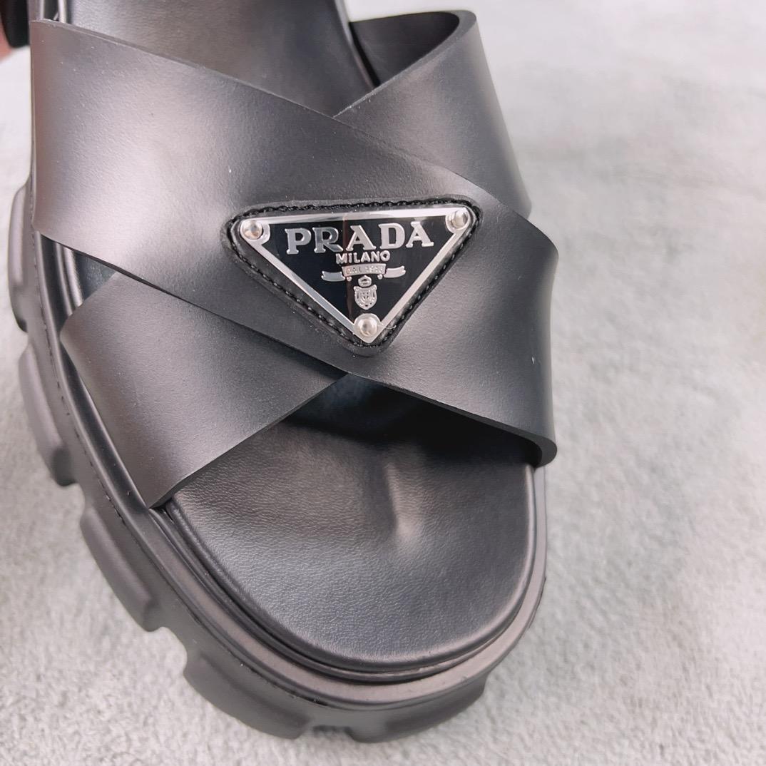 PRADA ブラック スポーツサンダル