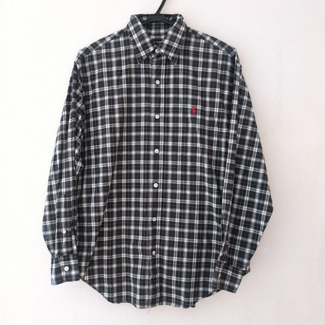 RALPH LAUREN ラルフローレン 長袖チェックネルシャツ ブラック 11
