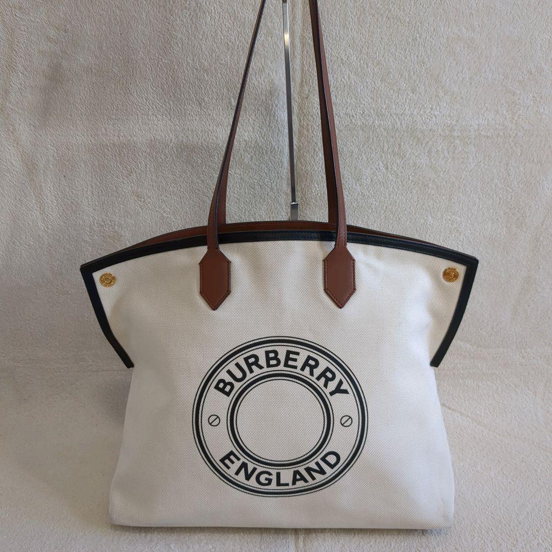 ★関税込み・送料無料★ バーバリー ロゴプレート トートバッグ BURBERRY バーバリー ノバチェック ロゴプレート トートバッグ
