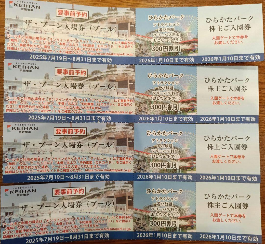 【即日出荷】ひらかたパーク プール入場券