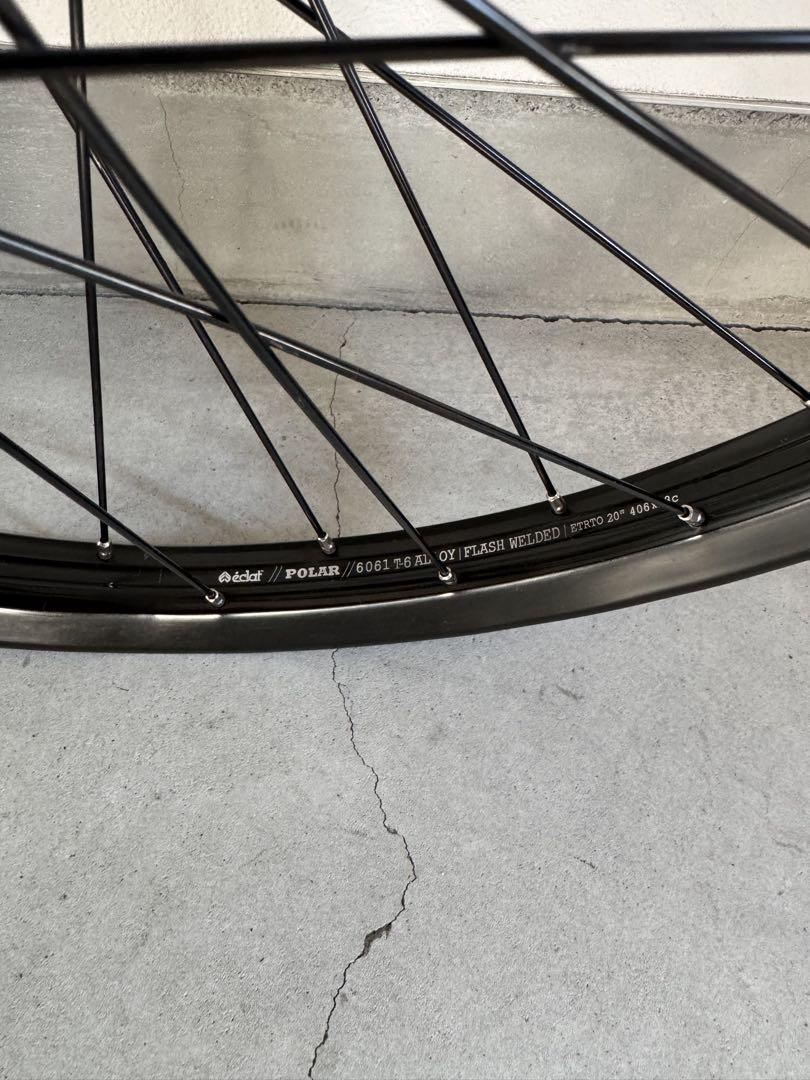 20インチbmx 完組フロントホイール ブラック