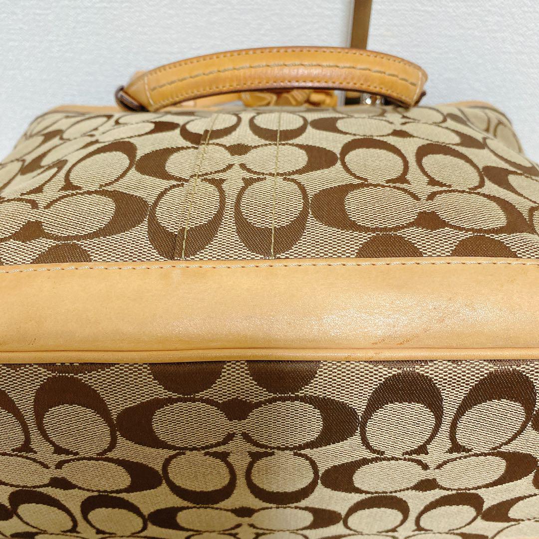 COACH コーチ キャンバス 6830 ハンドバッグ シグネチャーベージュ