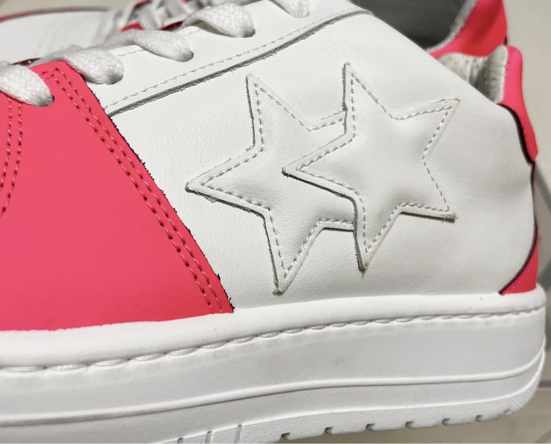 SALE‼️【新品】2★STAR ホワイト/ピンク 40 イタリア製 レザー