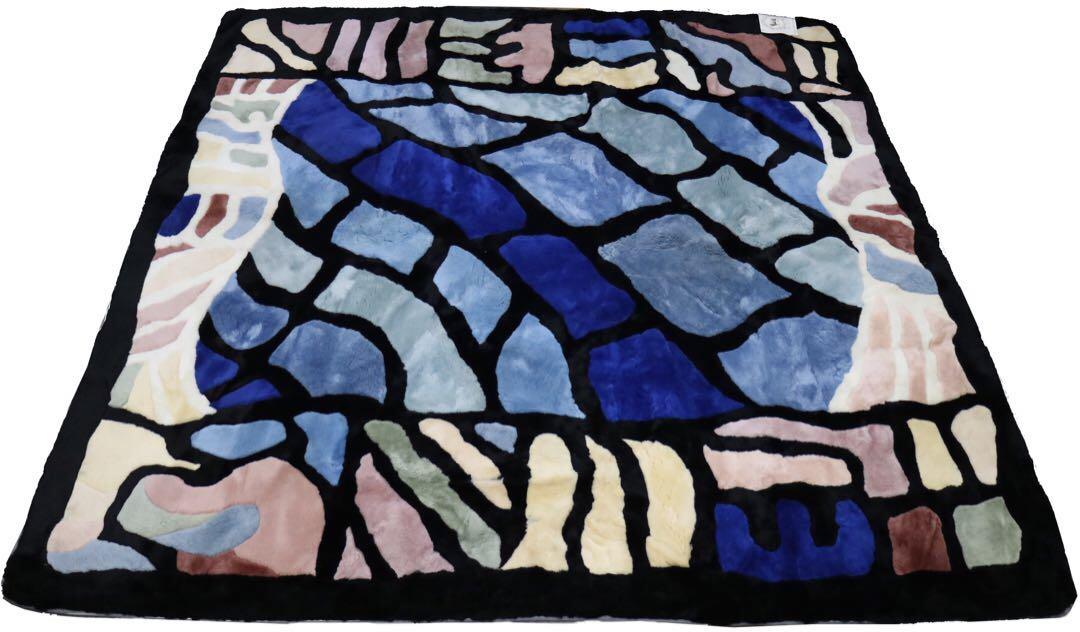 ムートンラグ・カーペット　200x200cm 高級品