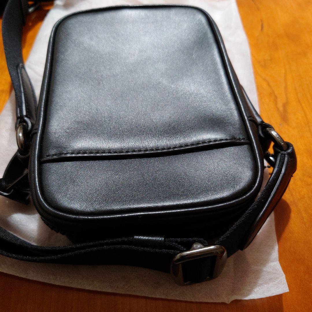 【COACH】ブラックレザー ビジネスバッグ ショルダーストラップ付き 未使用品】COACH ブラックレザー ショルダーバッグ