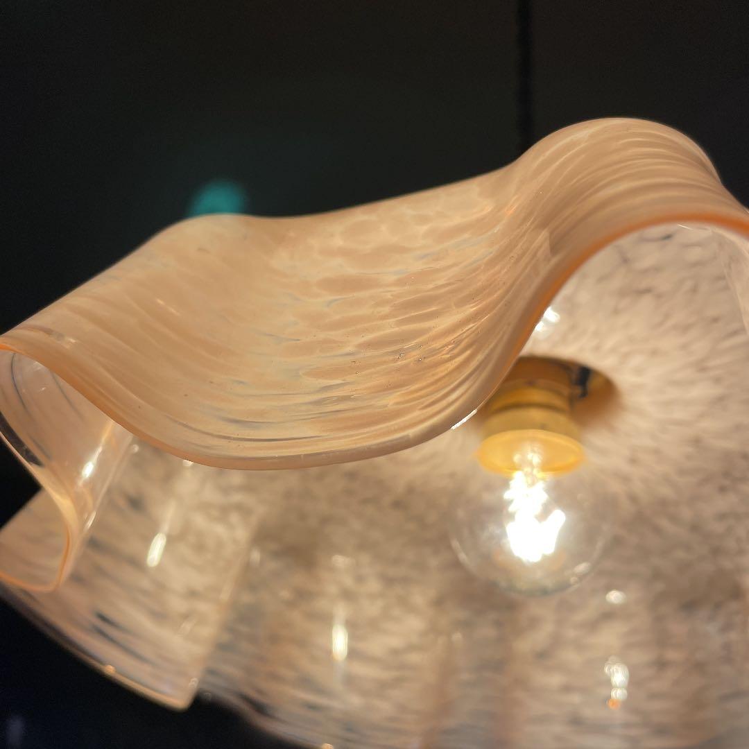 売れ筋新商品 フランス アンティーク 桜色 美しいペンダントランプ