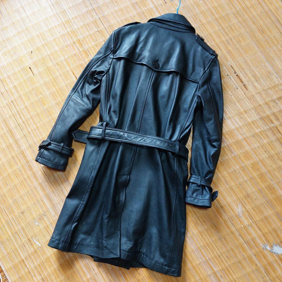 Roen ロエン レザートレンチコート 希少 サイズL ブラック