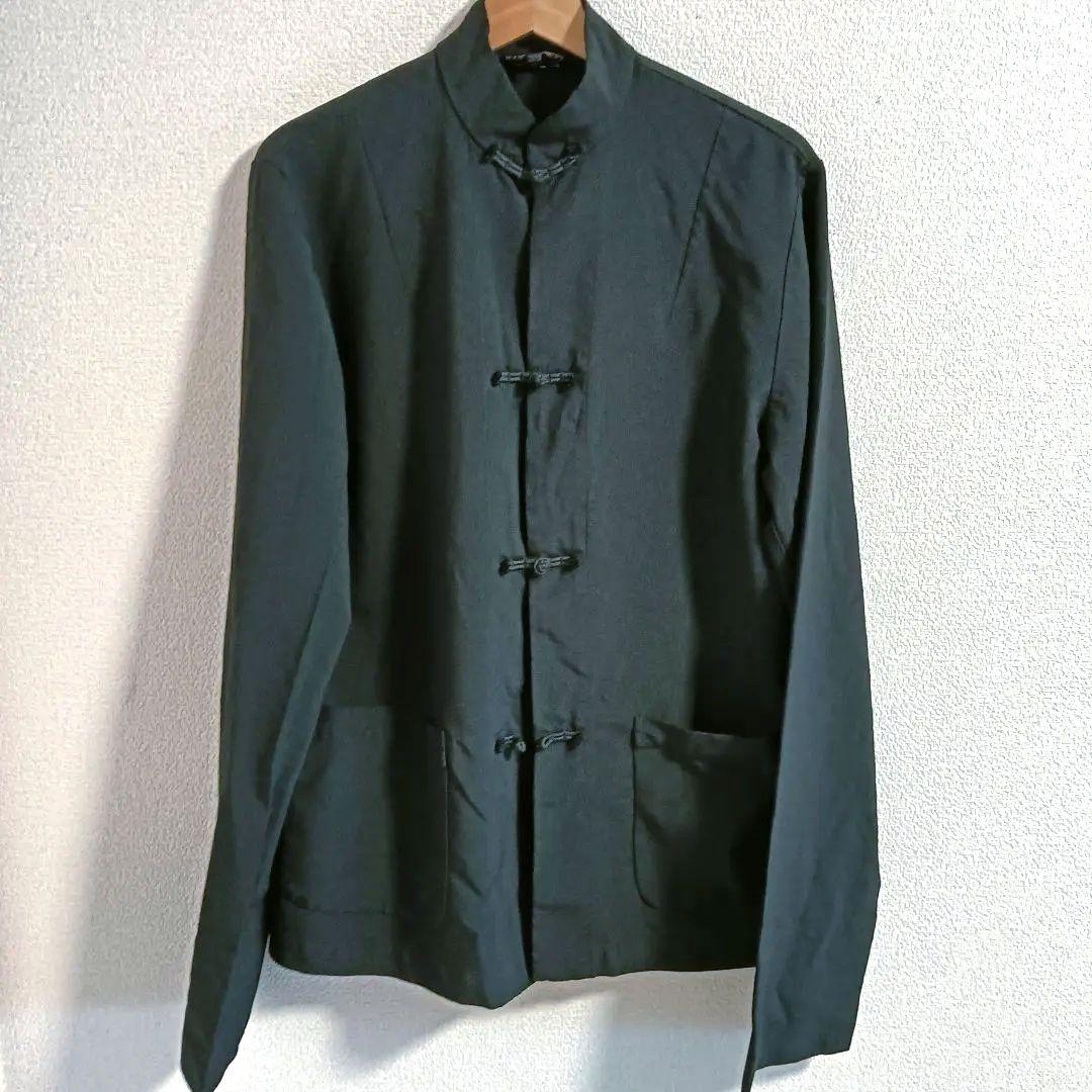 ブラックコムデギャルソン　CDG チャイナジャケット　ポリ縮絨　チャイナシャツ ブラックコムデギャルソン CDG チャイナジャケット ポリ縮絨 チャイナ