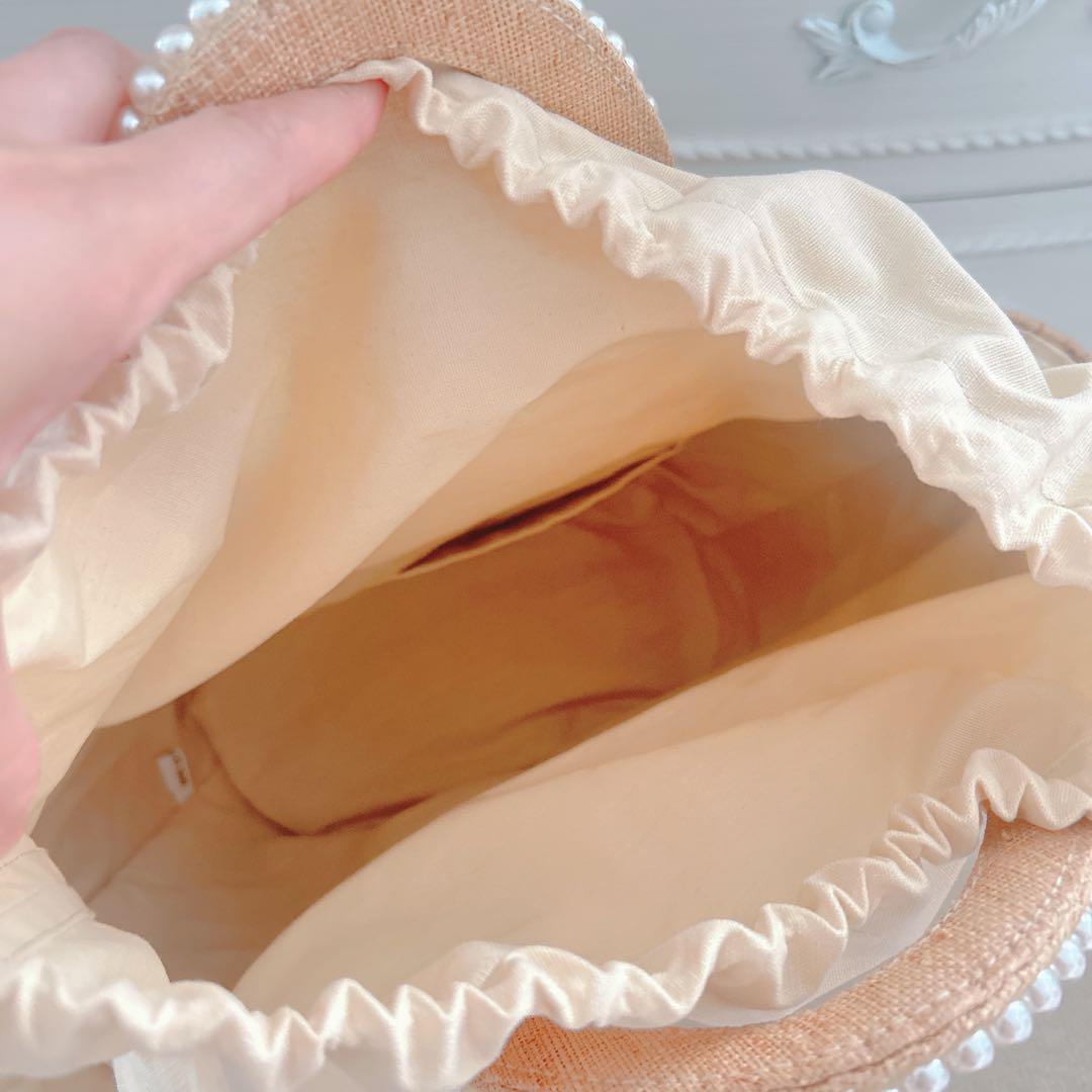 新品　アナトリエ　パールハンドル　かごバッグ