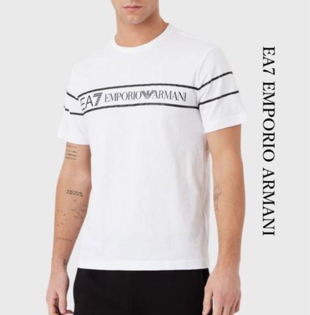 【EA7 Emporio Armani】ラージロゴ Tシャツ ブラック（12A）
