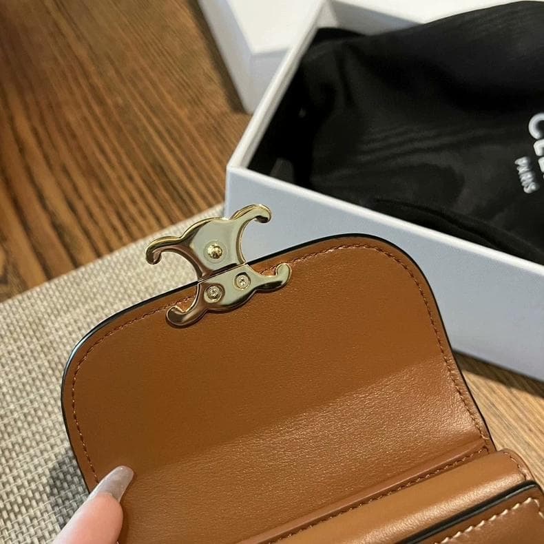 CEELINNE ブラウン 三つ折り財布