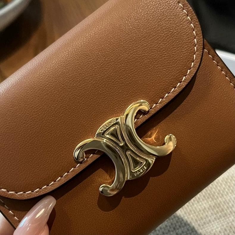 CEELINNE ブラウン 三つ折り財布