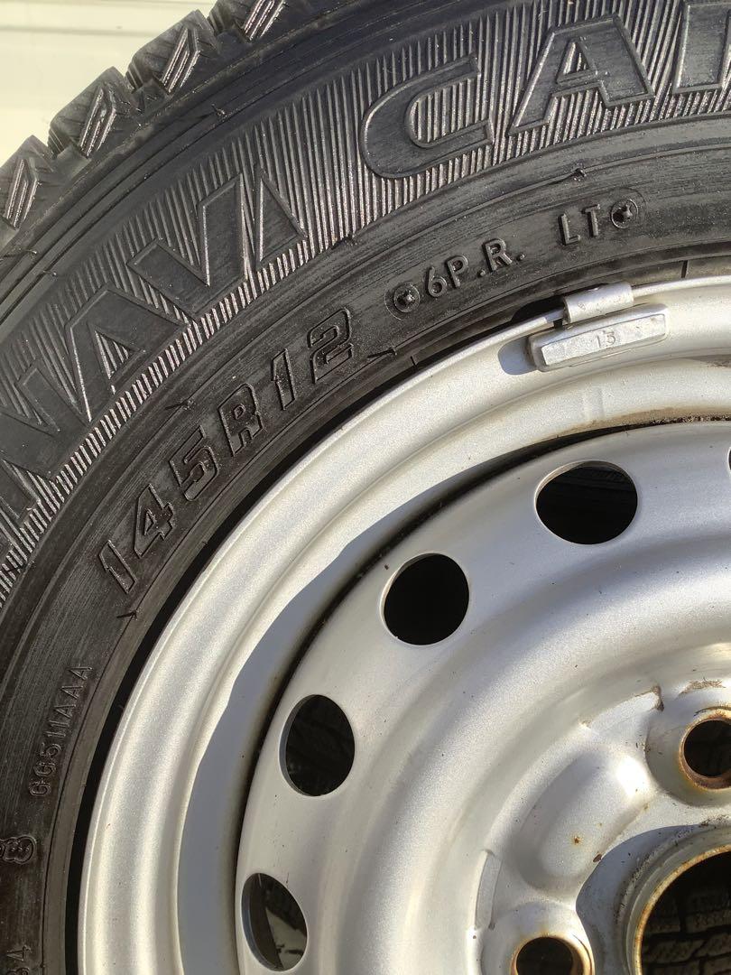 145R12 6PR GOODYEAR ICENAVI バン　軽トラ　バリ山