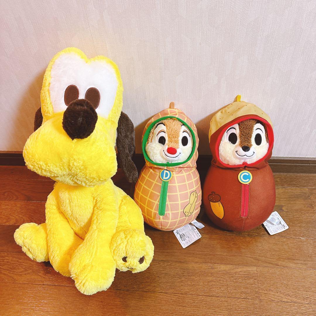競売 ぬいぐるみセット】ディズニー まとめ デール チップ プルート ぬいぐるみ・マスコット