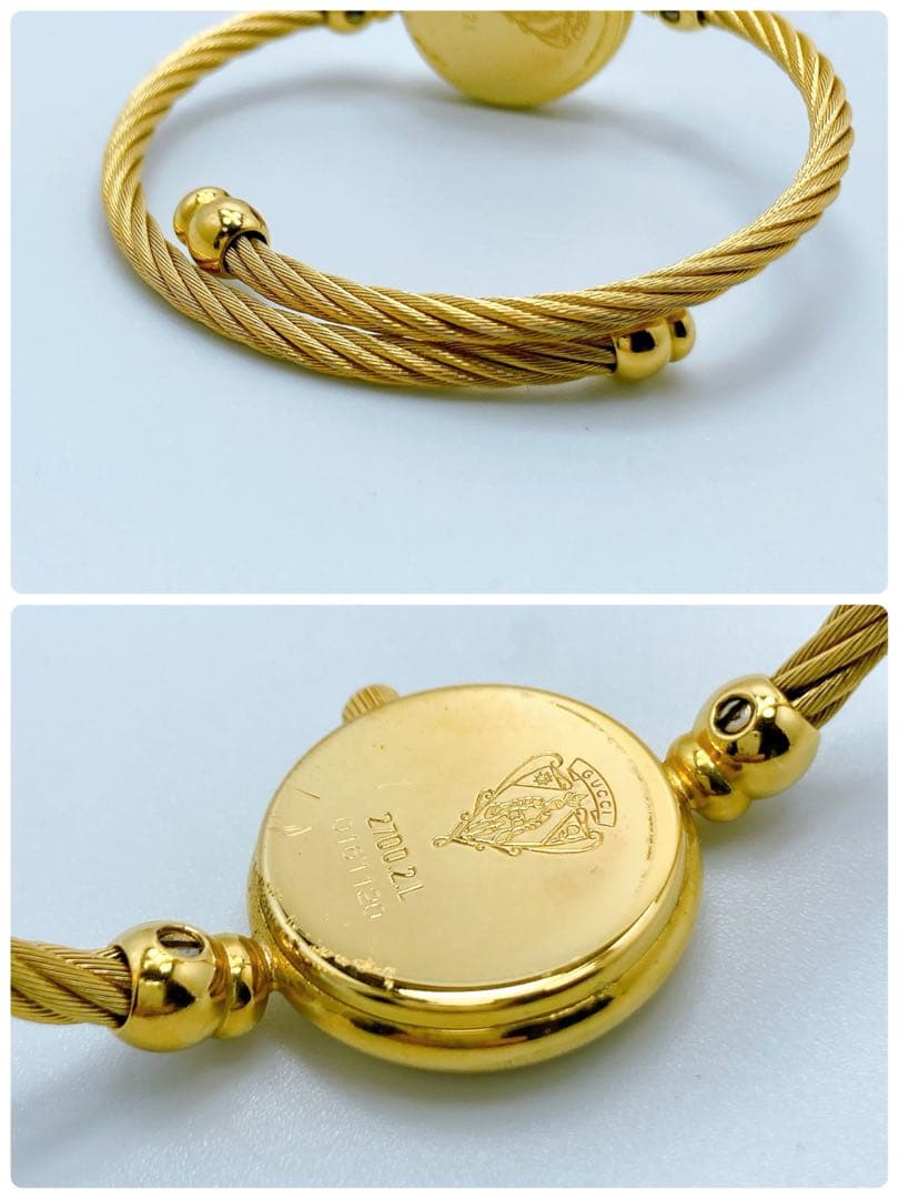 569 グッチ 2700.2.L シェル バングル 腕時計 希少 569 グッチ 2700.2.L シェル バングル 腕時計 希少