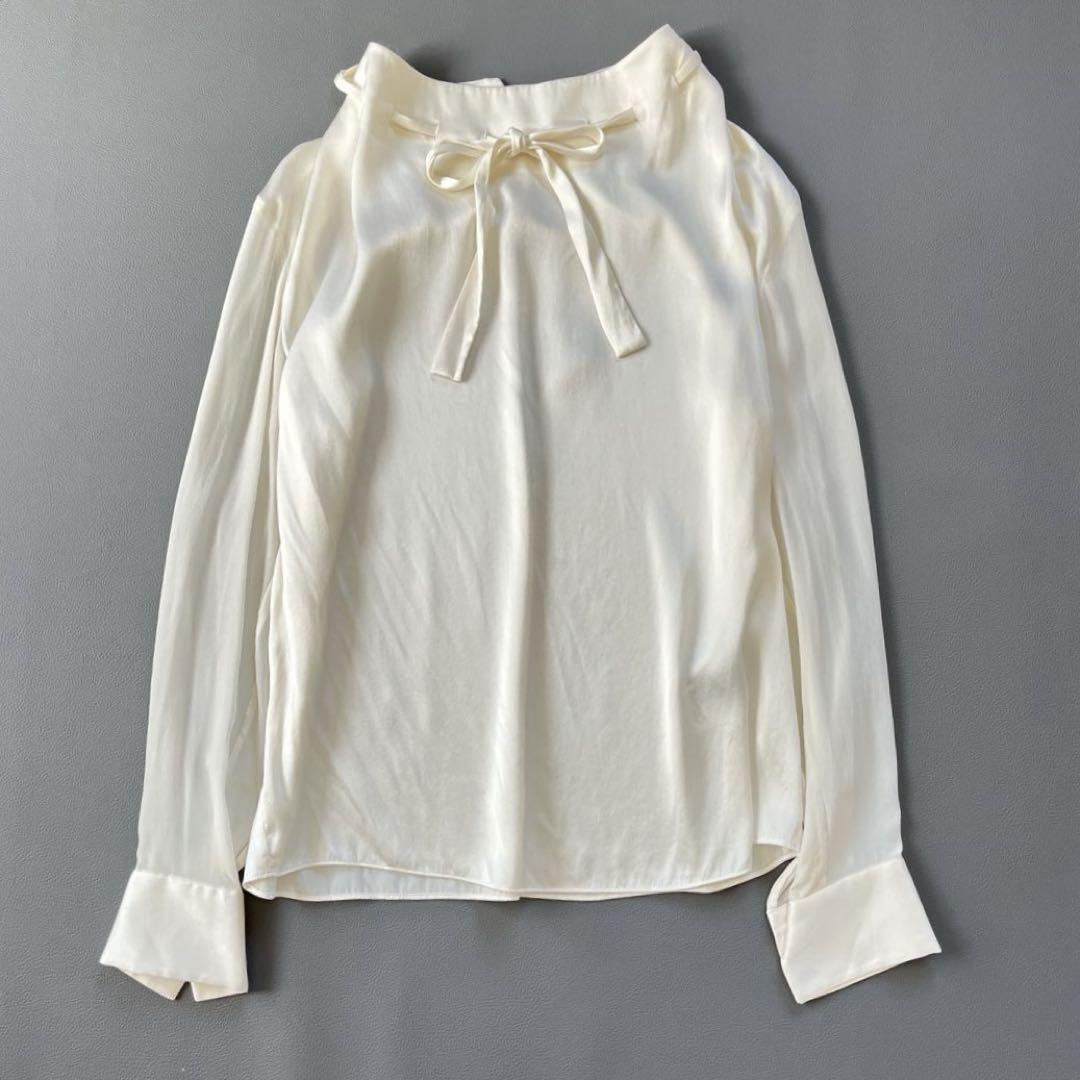 美品　近年✨トゥモローランド シルク　ブラウス　リボン　2way