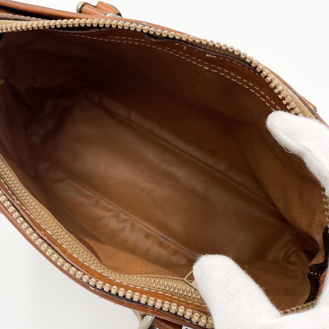 正規品 CELINE マカダム柄 レザーハンドバッグ トートバッグ トリオンフ