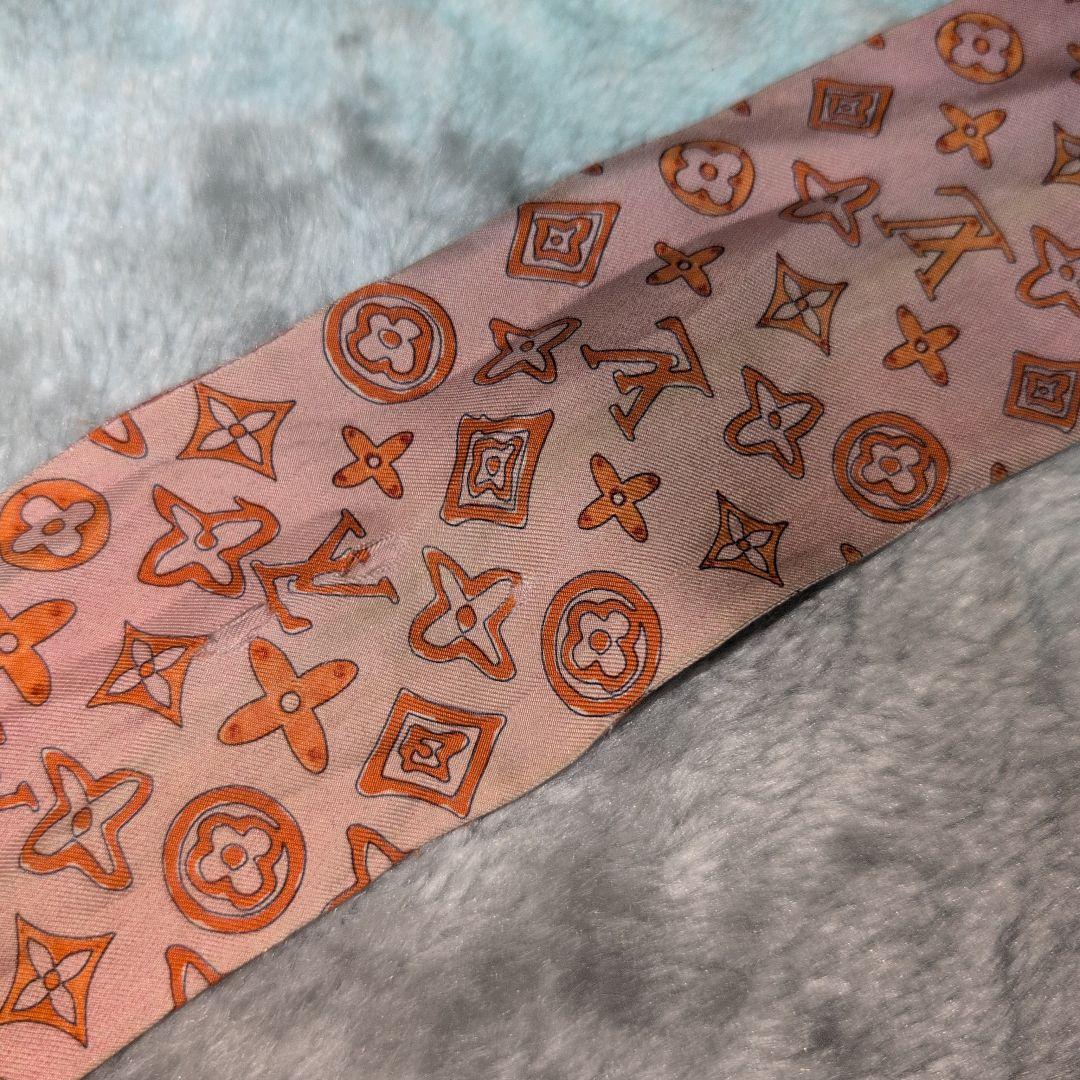 LOUIS VUITTON ルイヴィトン モノグラム柄 シルクスカーフ バンドー