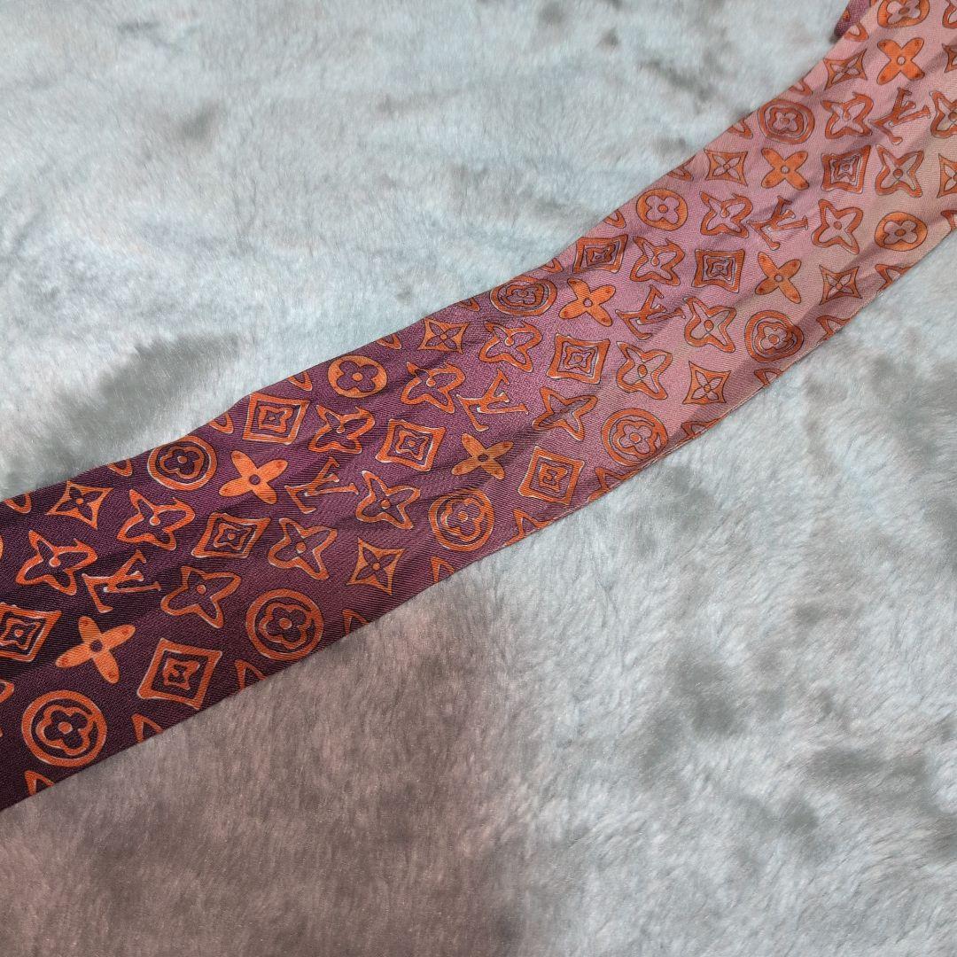 LOUIS VUITTON ルイヴィトン モノグラム柄 シルクスカーフ バンドー