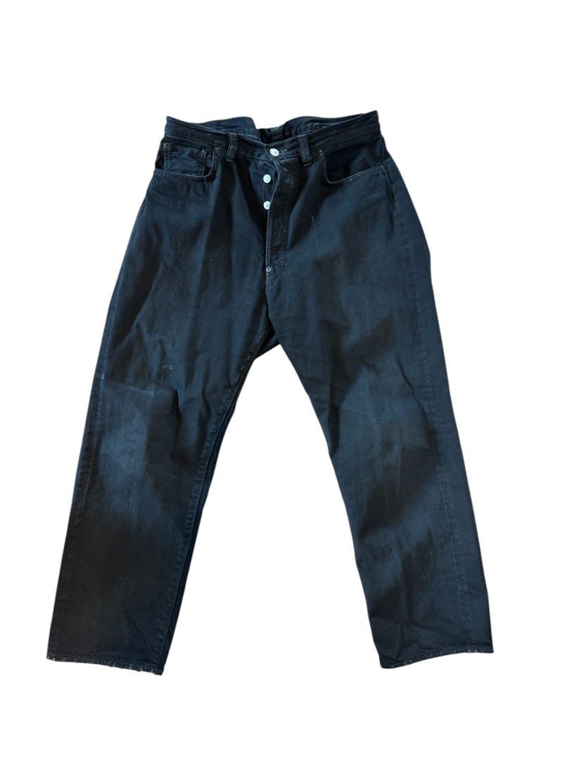 A.PRESSE NO.37 ワイドデニムパンツ　サイズ30 A.PRESSE No.37 Washed Wide Denim Pants - DIMPLE