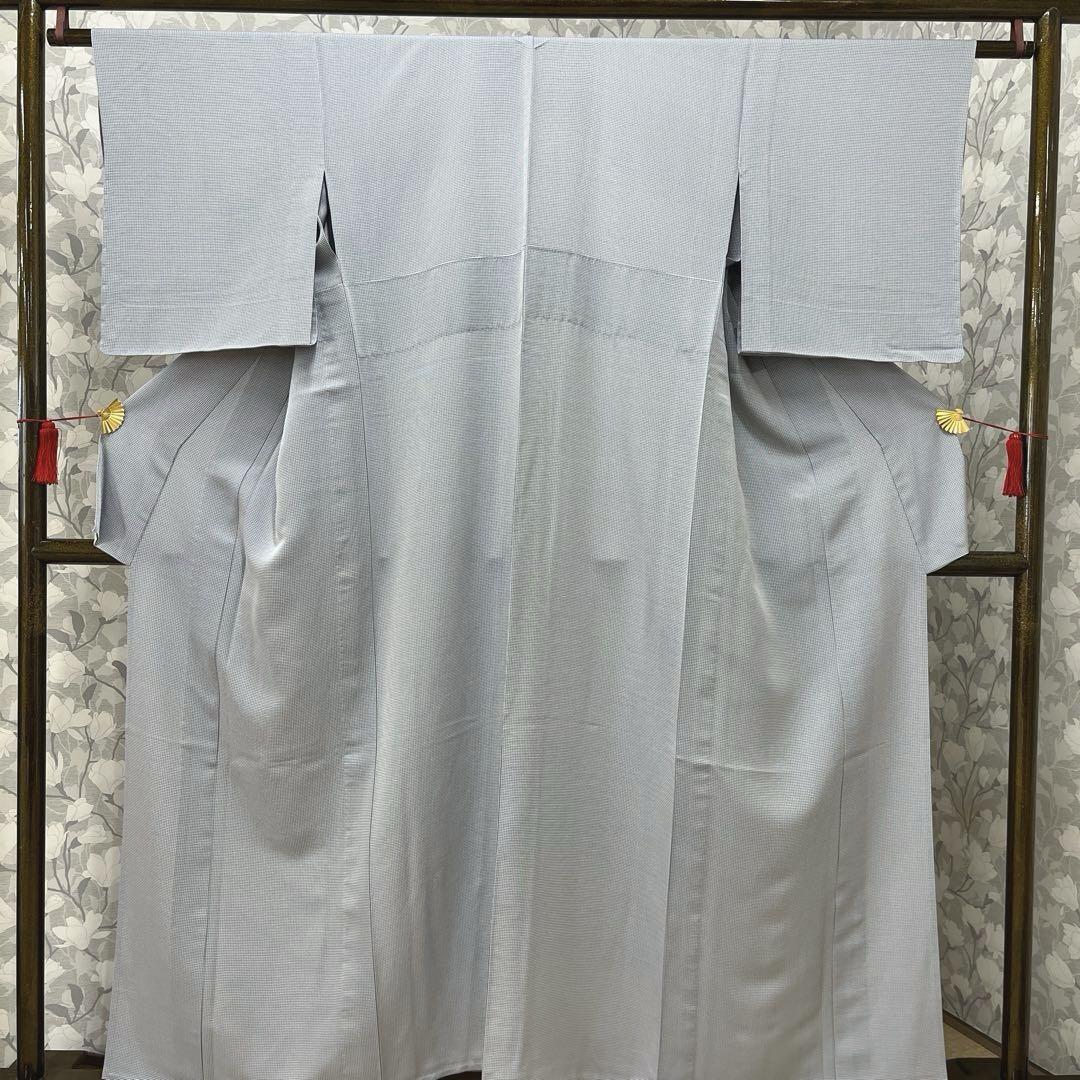 正絹【単衣】お召 角通(未使用品)【松屋】