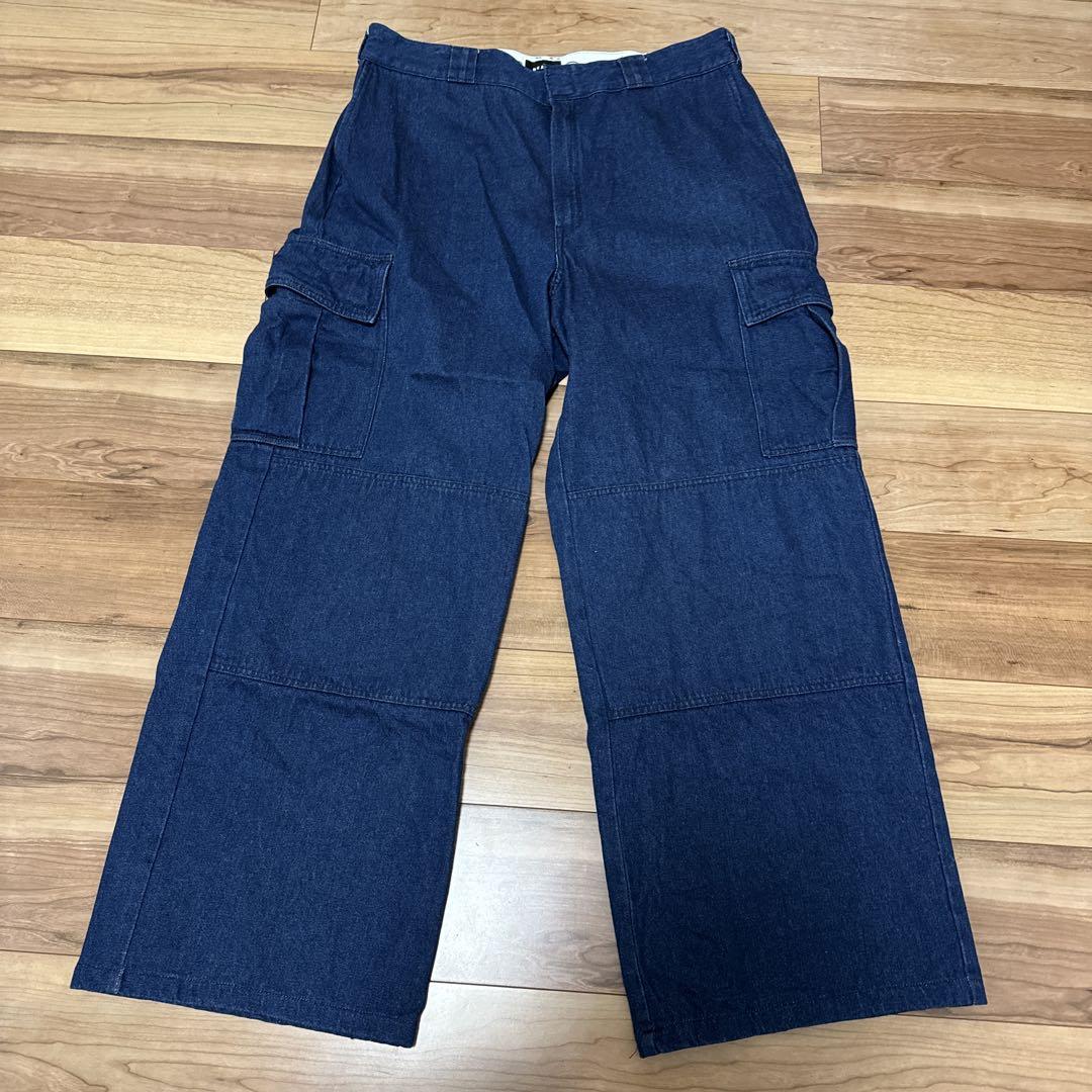 Dickies × BEAMS 別注 ダブルニー デニム カーゴパンツ XL