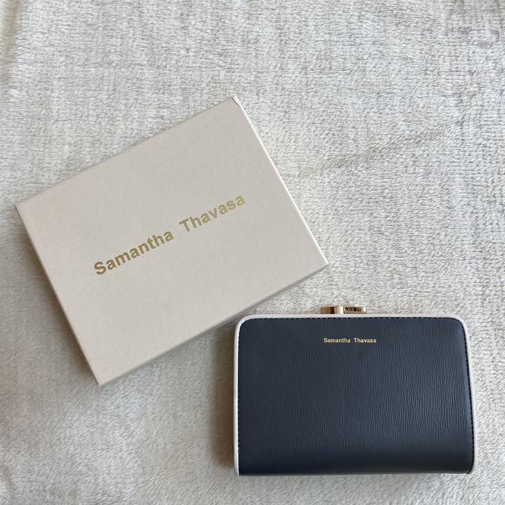 Samantha Thavasa シンプルバイカラー口金折財布