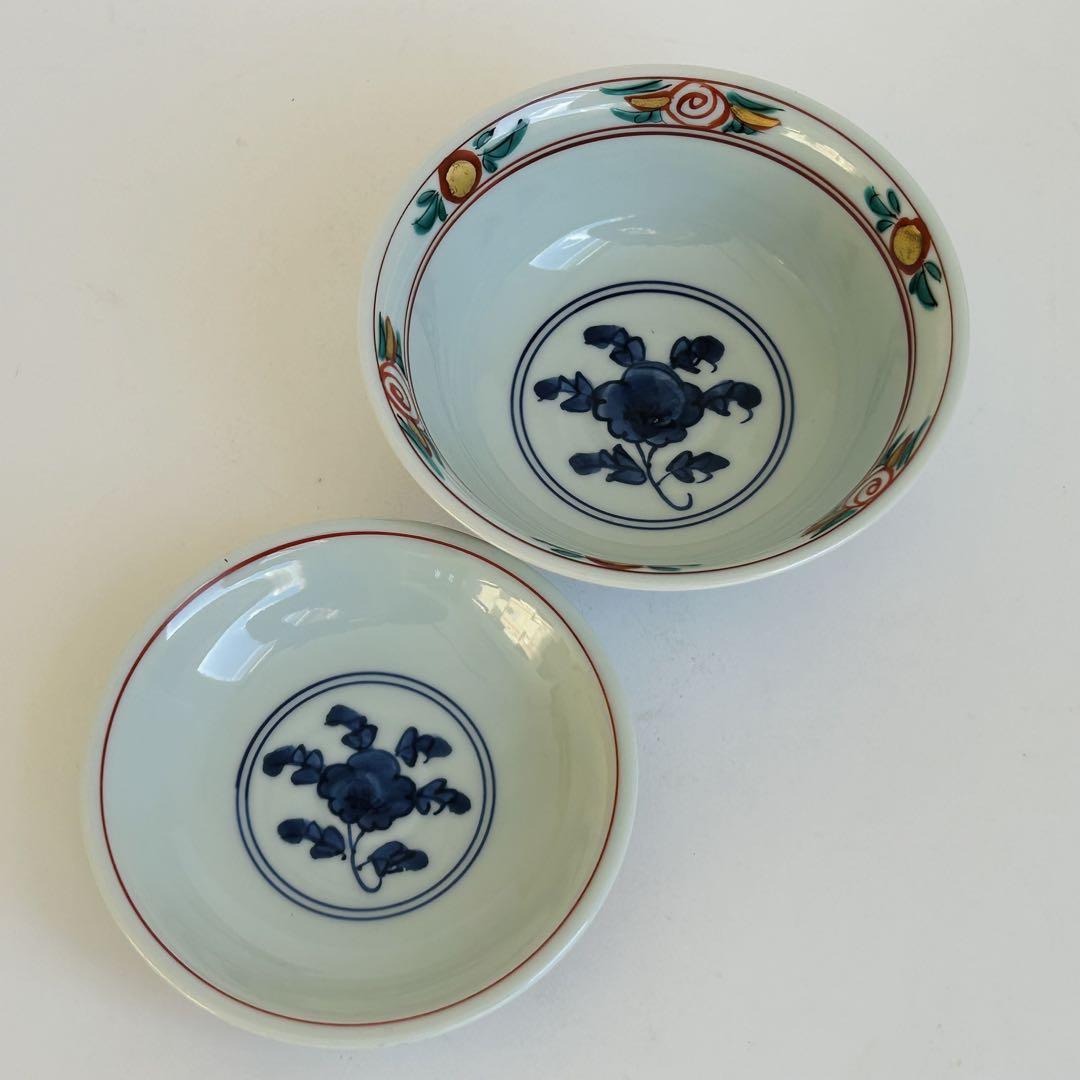 未使用．美品】清水焼き 蓋茶碗 蓋付き碗 飯碗 茶碗 色絵 五客