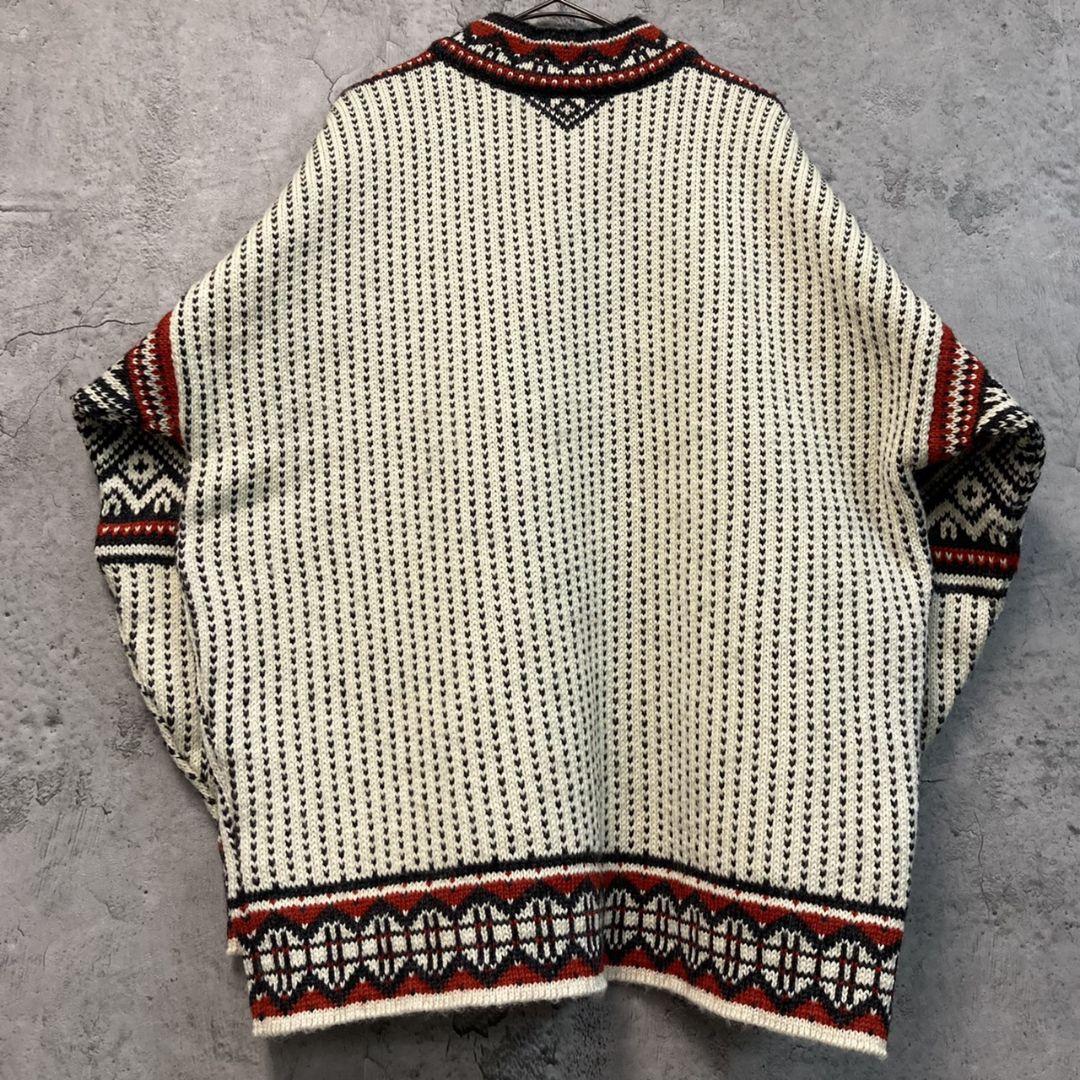 限定SALE人気SALE 北欧 ノルウェー製 ユーロ古着 ヴィンテージ ウール ニット 民族 総柄 XL IYkWU-m92628231616 HOTセール