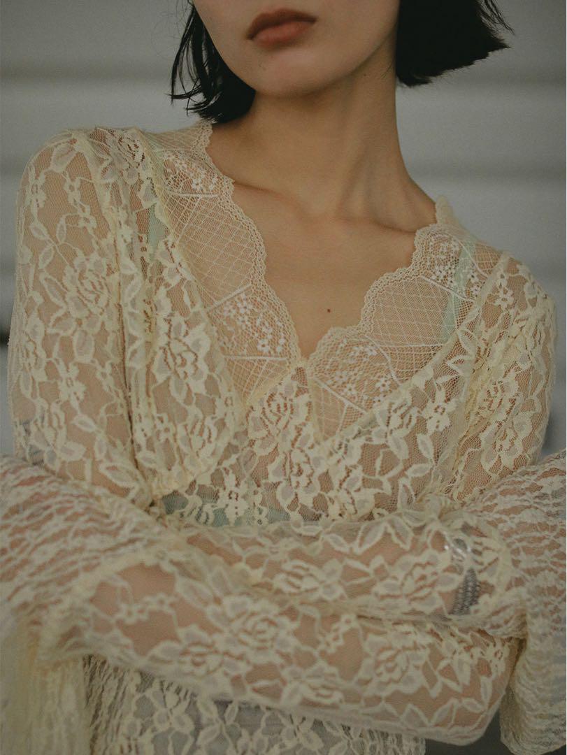 トップス COMBINATION LACE TOP AMERI VINTAGE