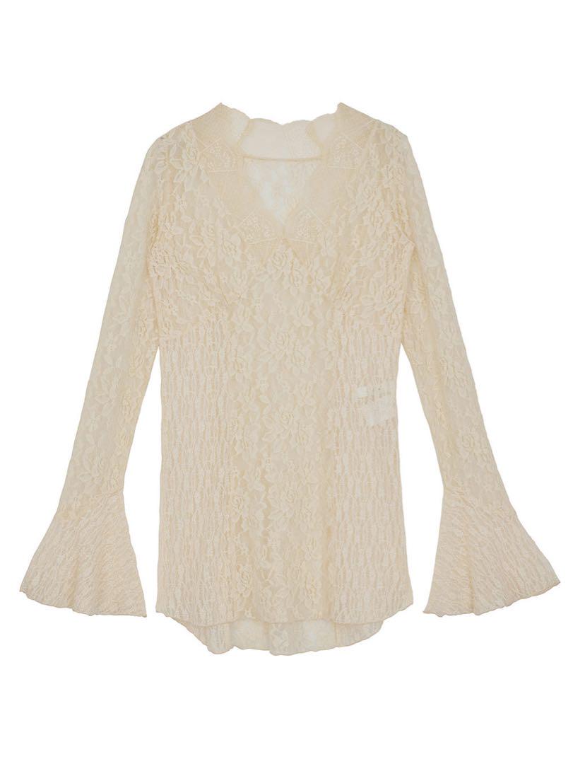 トップス COMBINATION LACE TOP AMERI VINTAGE