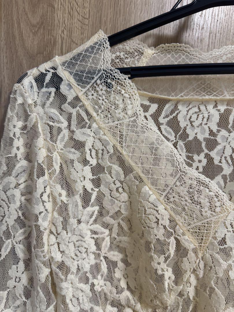 トップス COMBINATION LACE TOP AMERI VINTAGE