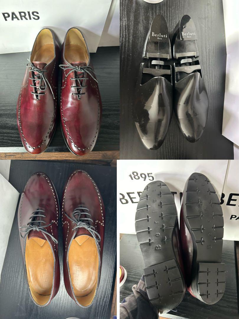 極美品　Berluti ニューフィジオ ホールカット ドレスシューズ 希少色　8