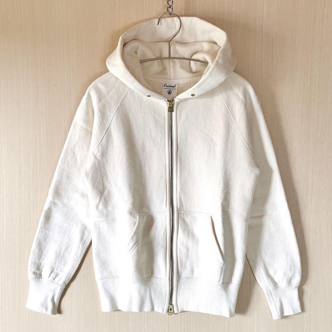 ORCIVAL オーシバル フレンチテリー ジップアップパーカー　アイボリー　1