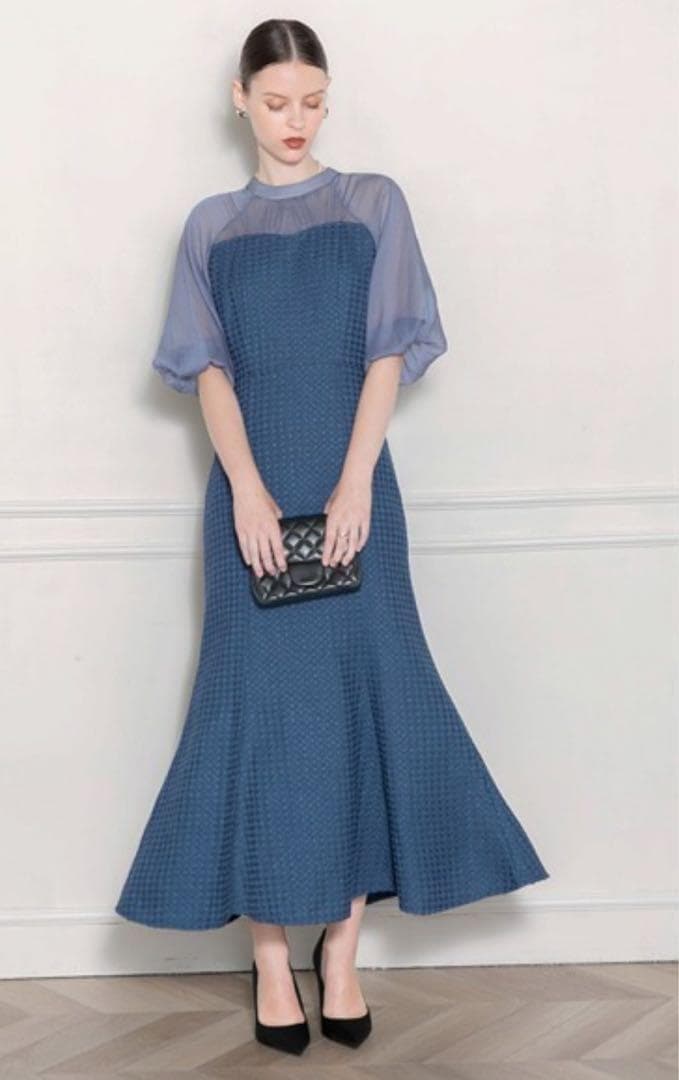 【LEJA】パーティードレス バルーンスリーブ S結婚式お呼ばれロングワンピース 【LEJA】パーティードレス バルーンスリーブ S結婚式お呼ばれロングワンピース