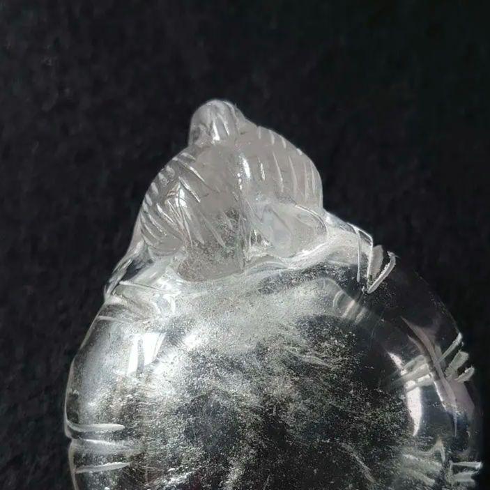売れ筋介護用品も！ 水晶 手彫り 素敵な逸品 ネコお皿 置物