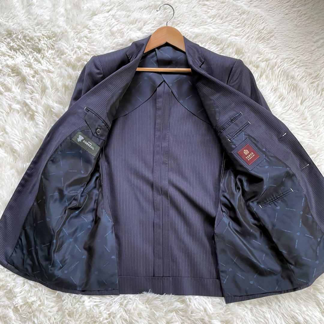 タケオキクチ最高級ドーメル　DORMEUIL ストライプ　スーツ　セットアップ