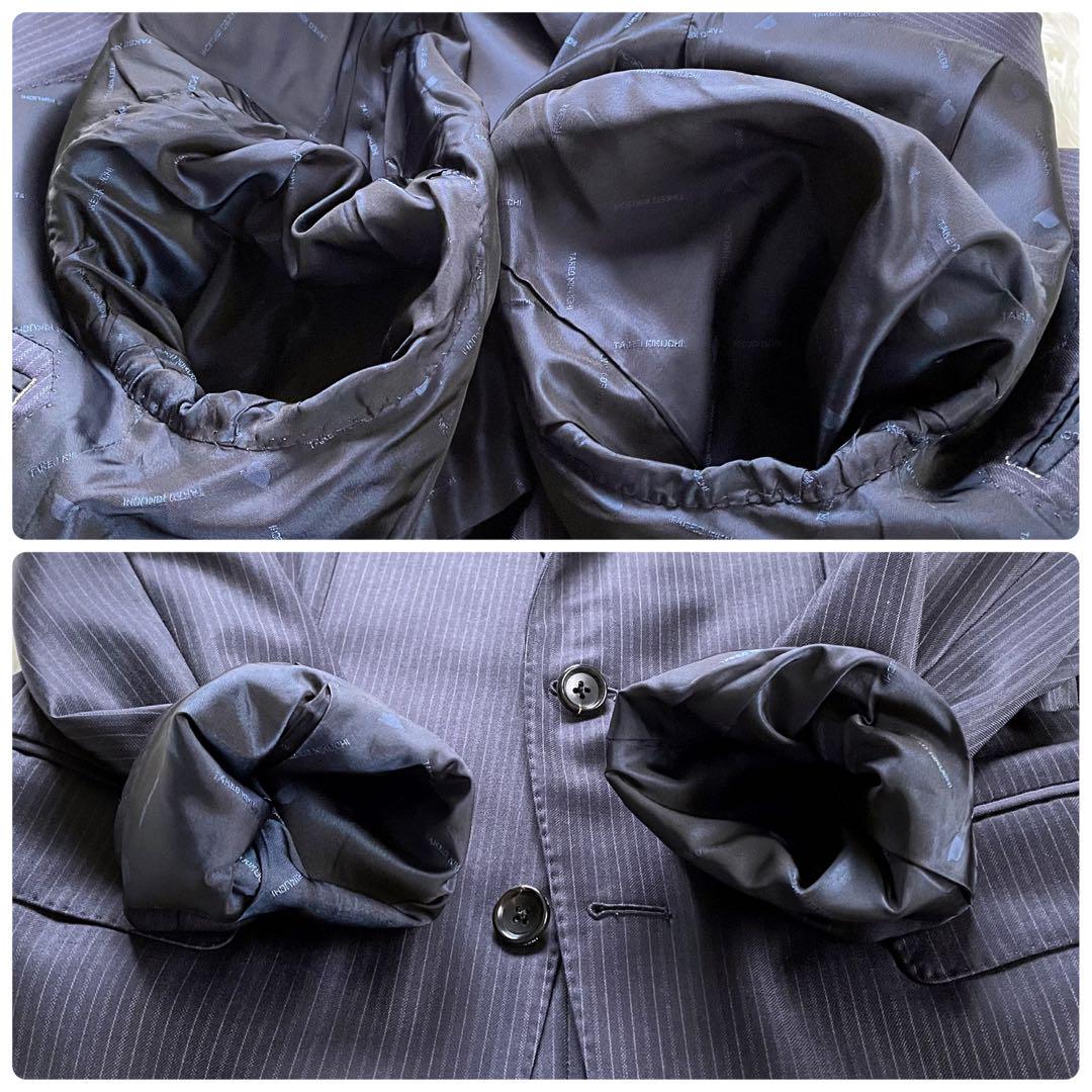 タケオキクチ最高級ドーメル　DORMEUIL ストライプ　スーツ　セットアップ