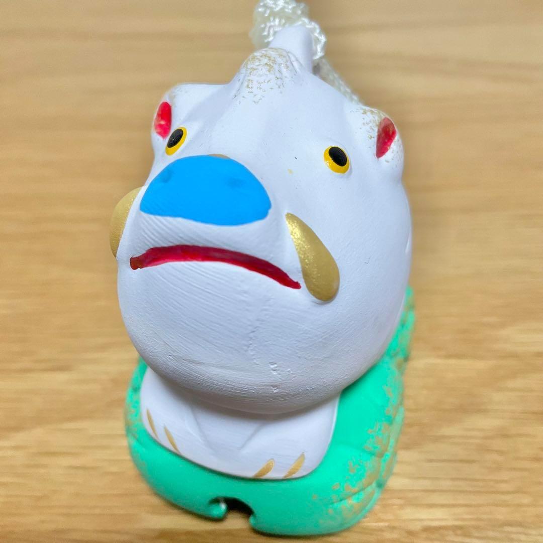 無印良品 福缶 日本の縁起物 長州土鈴 米俵乗りいのしし 2019年 亥 猪