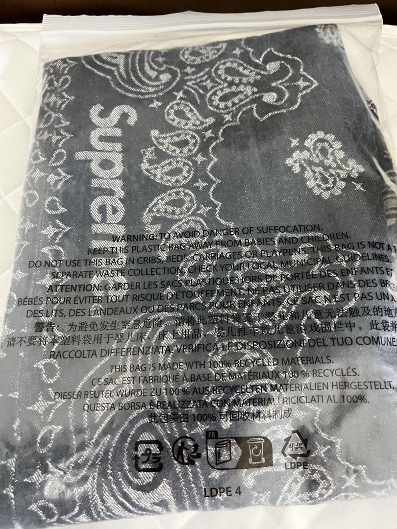 Supreme Bandana Jacquard Baggy Jean 黒 34