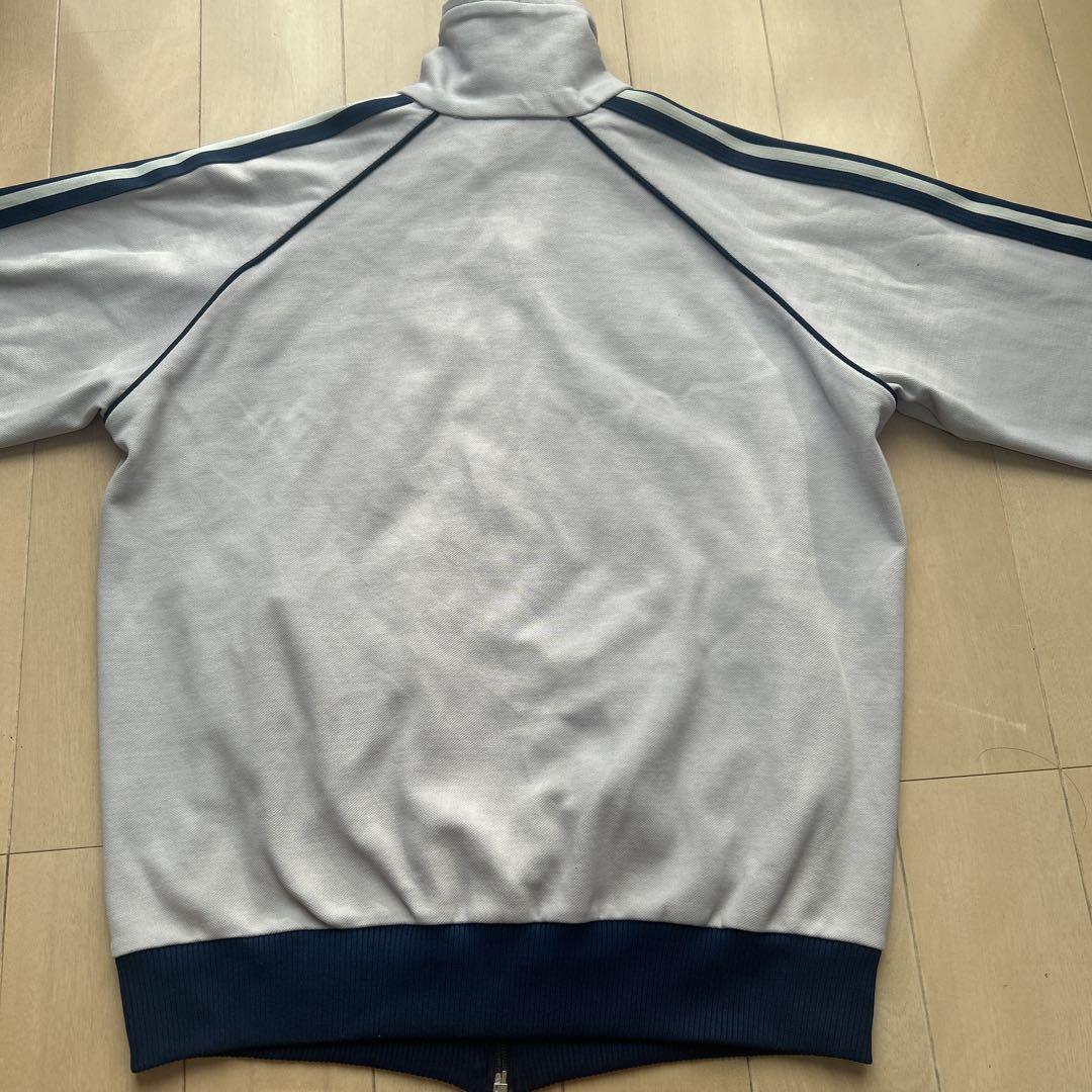 【希少カラー】adidas トラックジャケット グレー×ネイビー ジャージ 上