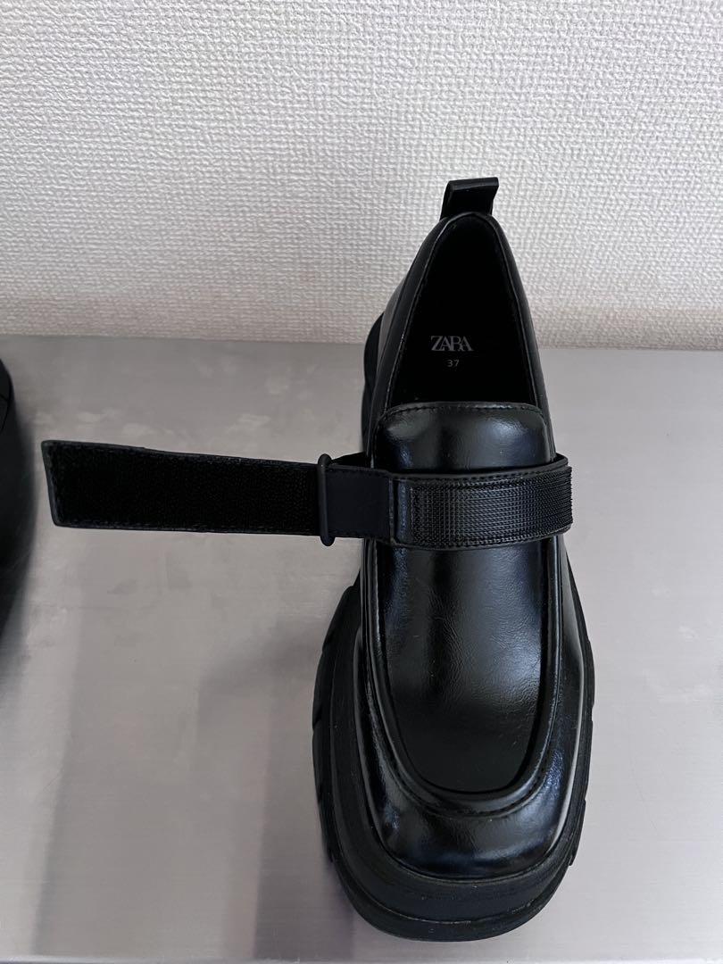 ZARA 厚底ローファー プラットフォームローファー