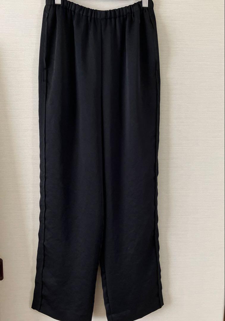 6 ROKU SATIN PANTS　サテンパンツ　38 ブラック
