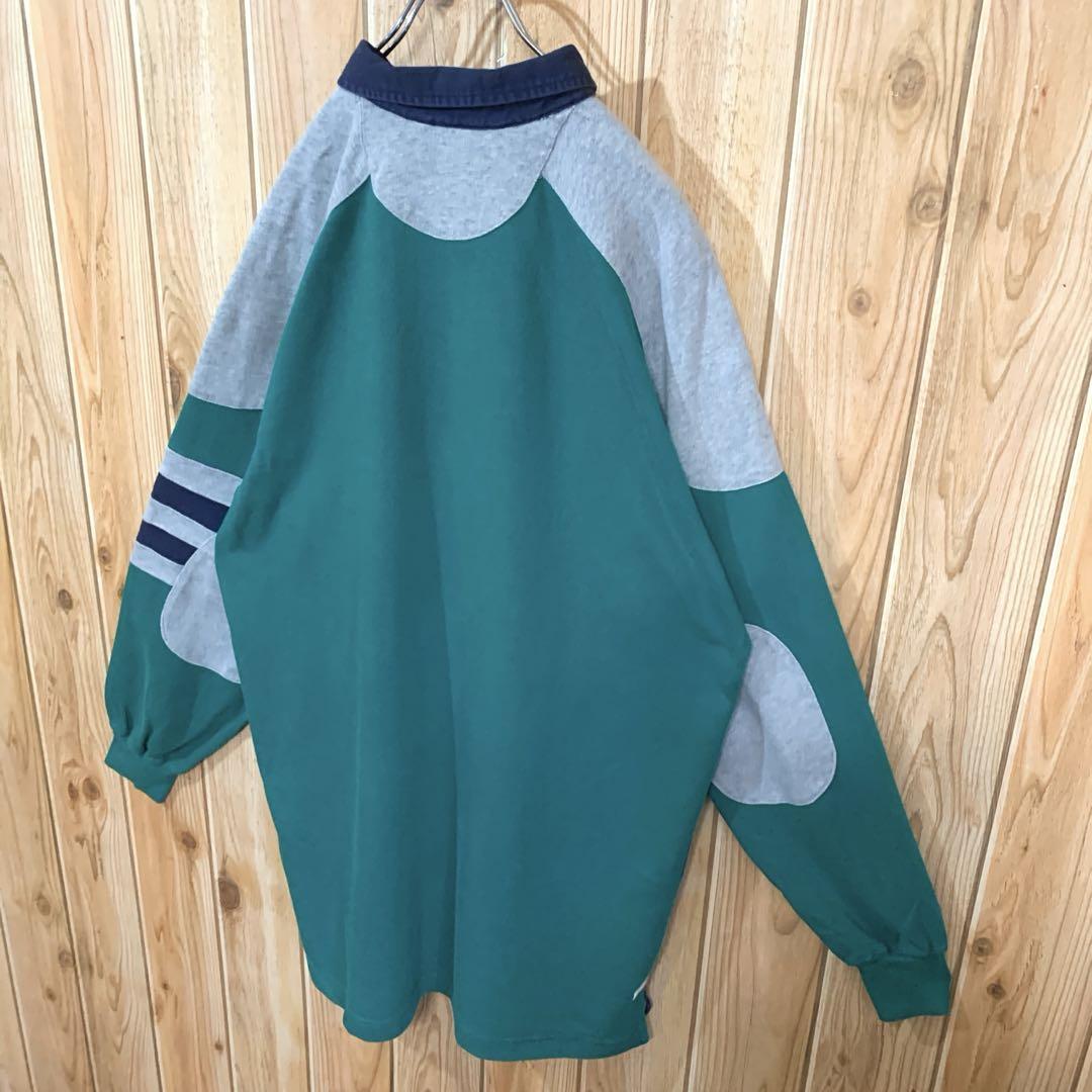『90s』ST.JOHN'S BAY ラガーシャツ ◎コットン ビッグサイズ