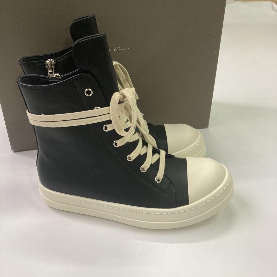 靴 RICK OWENS HIGH TOP LACE UP SNEAKER 28cm