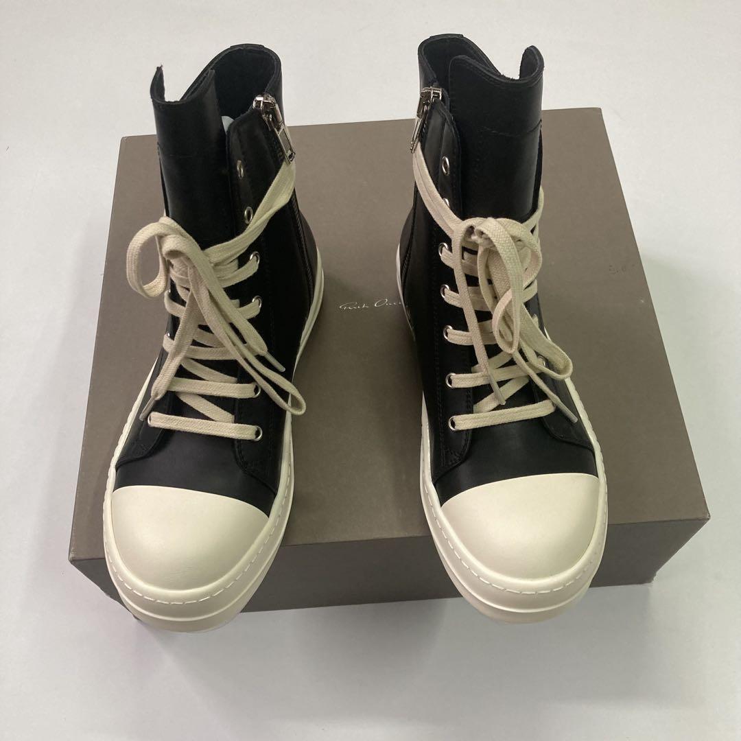 靴 RICK OWENS HIGH TOP LACE UP SNEAKER 28cm