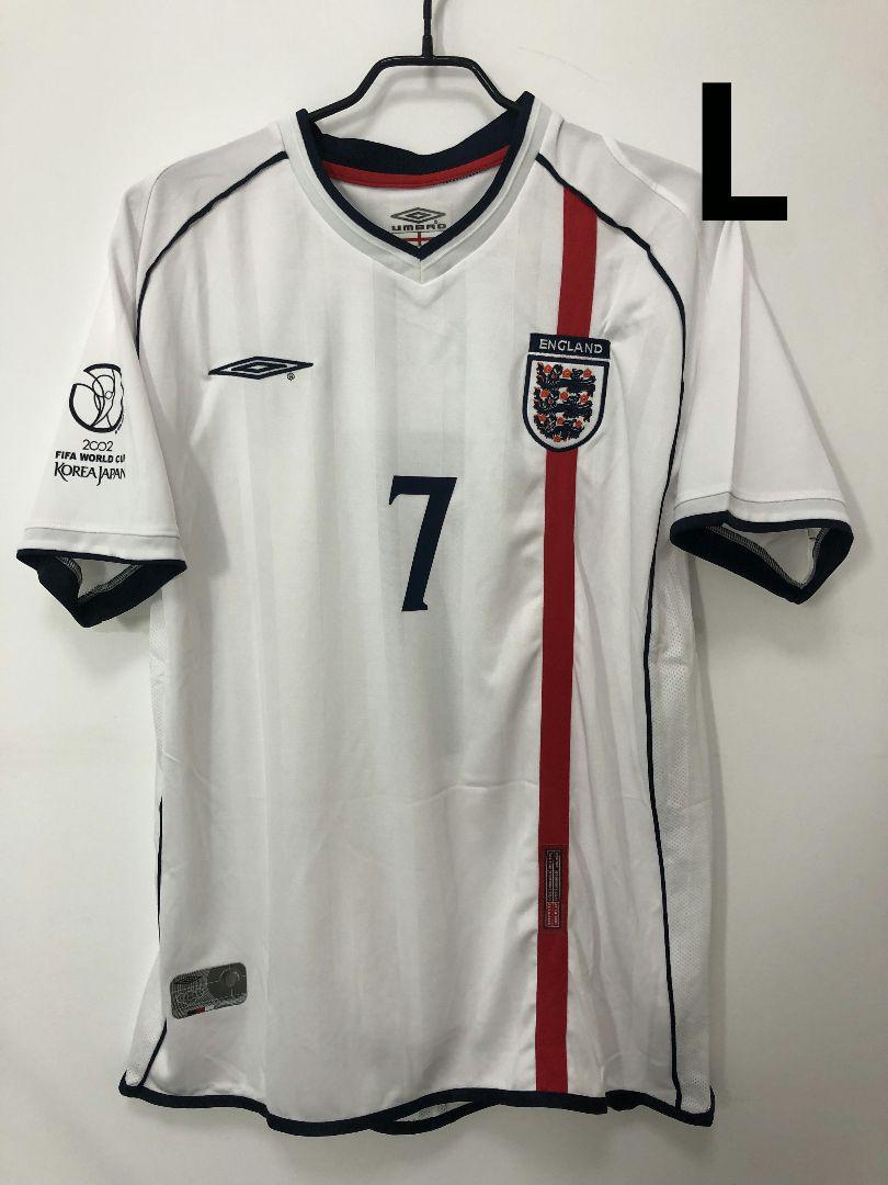 02日韓W杯 イングランド代表 ＃7 ベッカム サイズXL 新品未