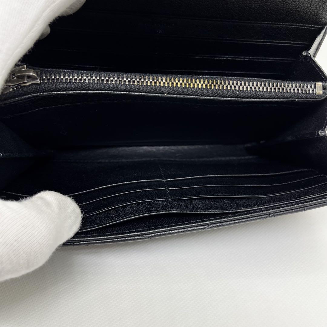 入手困難✨イヴサンローラン 長財布 カサンドラ ロゴ キルティング Vステッチ