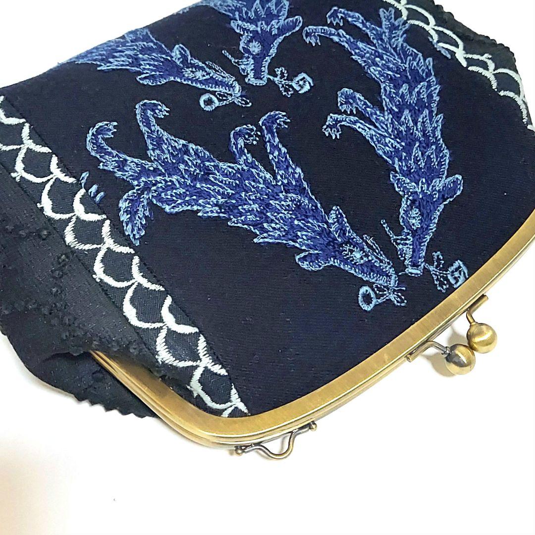 ミナペルホネン ハンドメイド がま口ショルダーバック アンバー